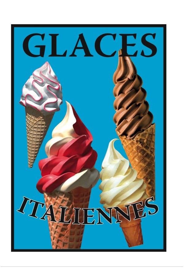 Affiche Rétro Glaces italiennes