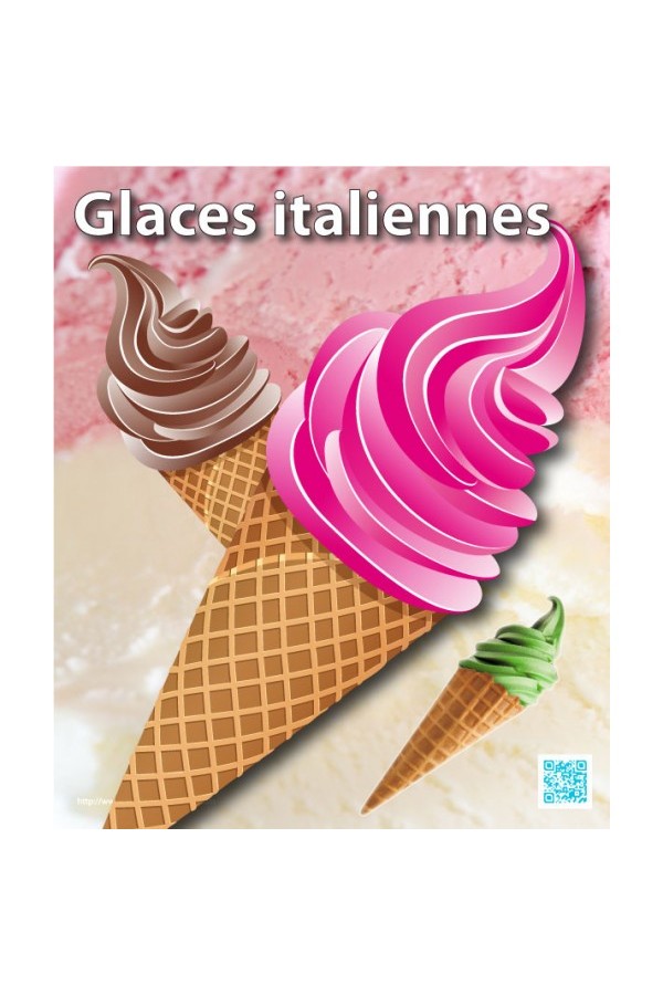 Affiche 2 grandes Glaces italiennes