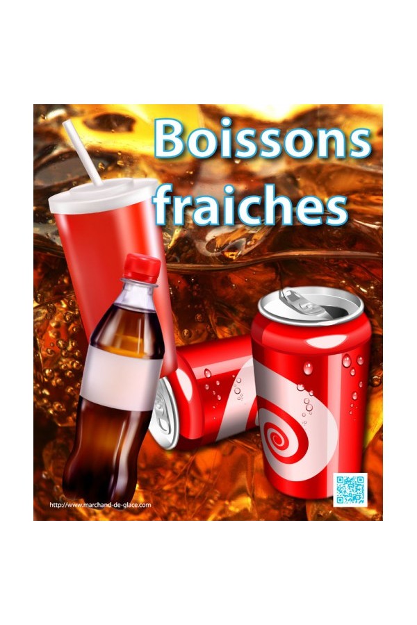 Affiche Boissons fraiches et sodas